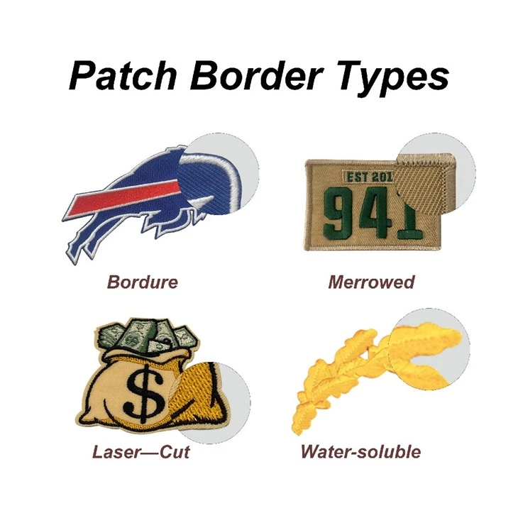 Gold Wire Border Custom Patches factory Gold Wire Border Custom Patches factory